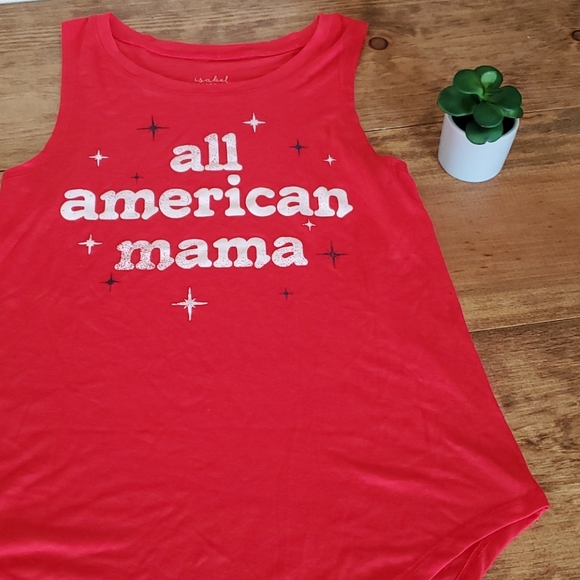 NWOT Maternity All American Mama Tank Top - Picture 2 of 3